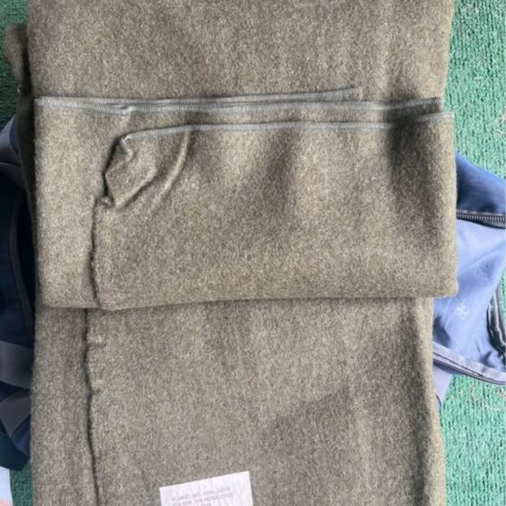 U.S. Military OG-118 Olive Green Wool Blanket 66”x84”